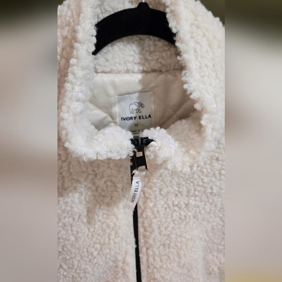 NWT Ivory Ella sherpa bomber iacket - Picture 6 of 11